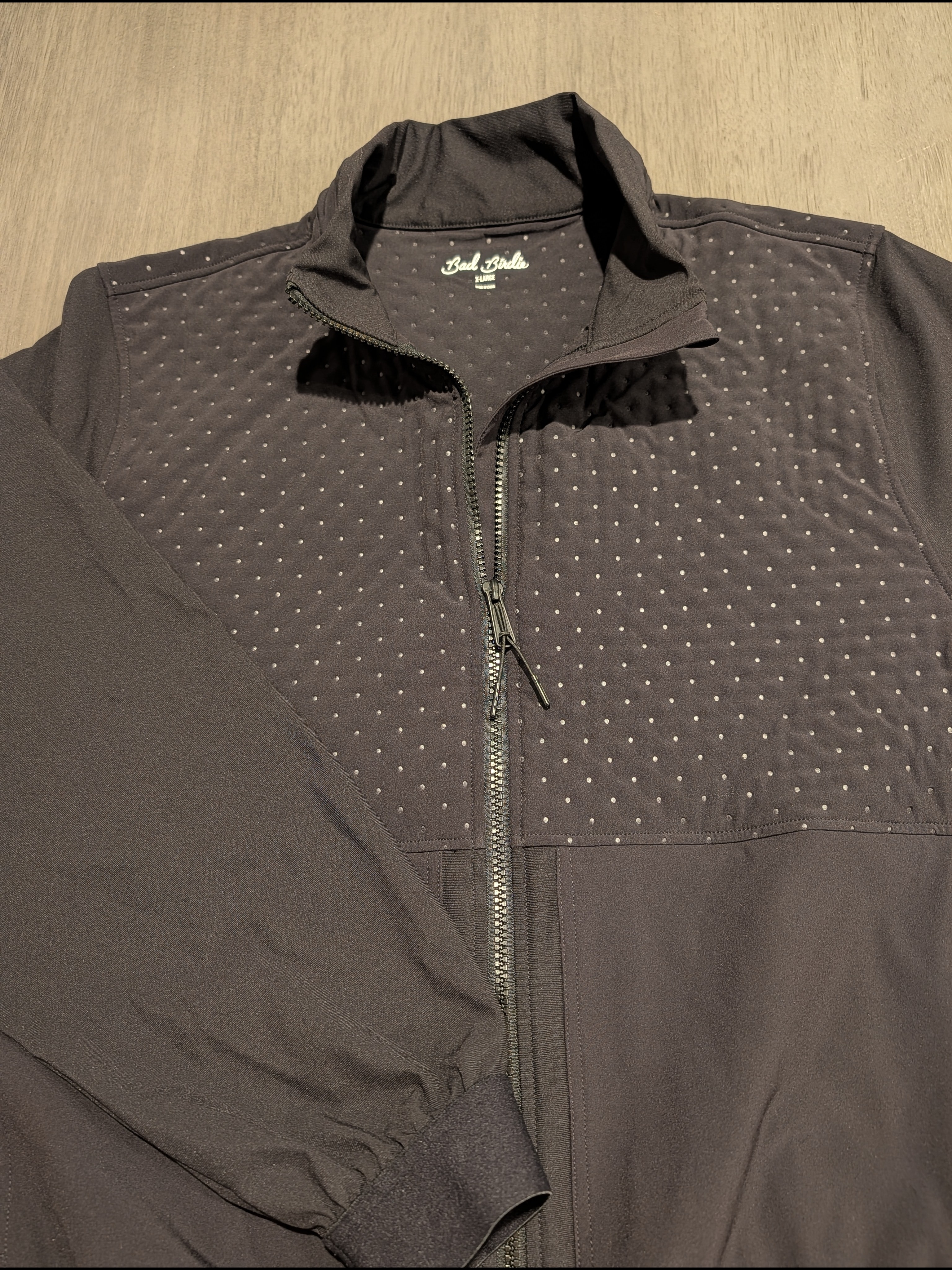 Women's Bad Birdie Hybrid Golf Jacket Black Full Zip Quilted Fw24 Size Xl